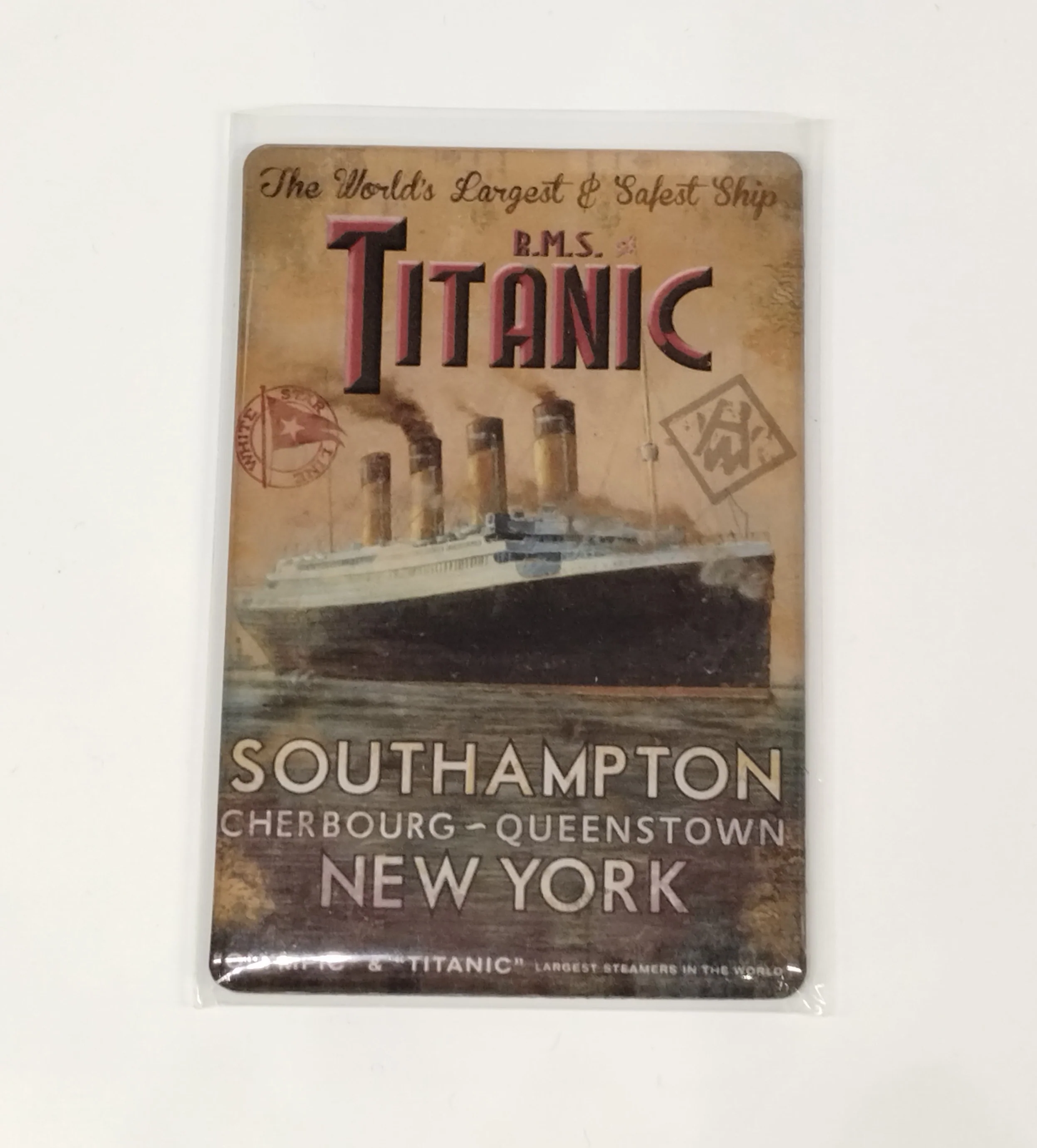 Titanic Layered Wooded Magnet Vintage