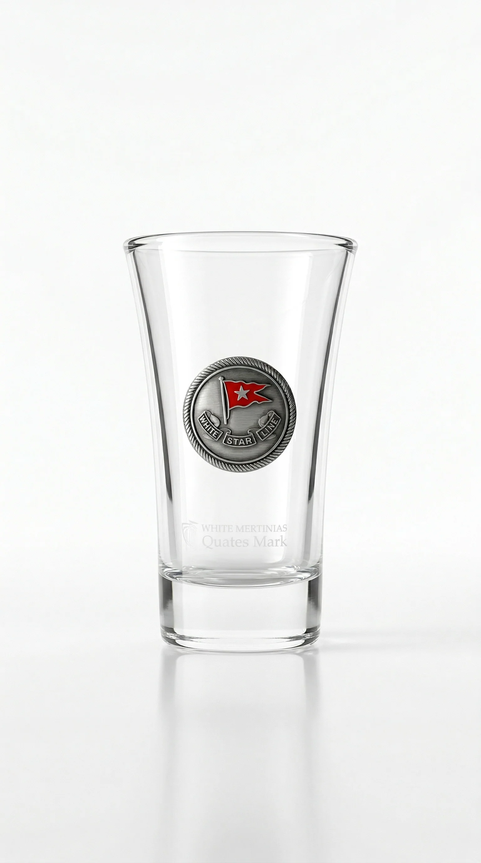 White Star Line Shot Glass – Silver & Red Disc Edition